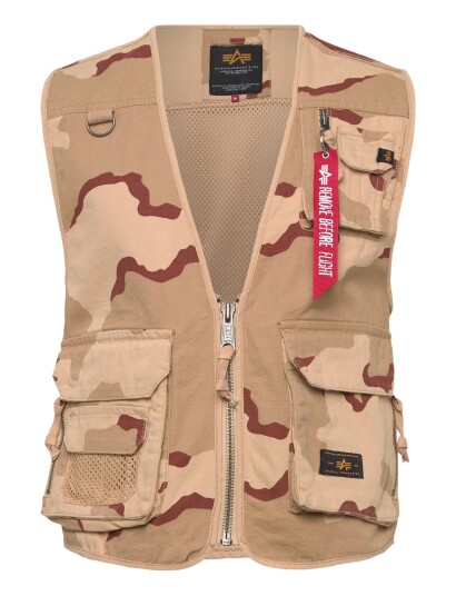 Alpha Industries Mesh Utility Vest Camo   Red   S