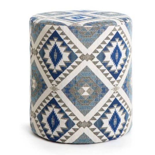 Festival Puff Sigurd m/kelimmønster blå ø:40 h45 cm
