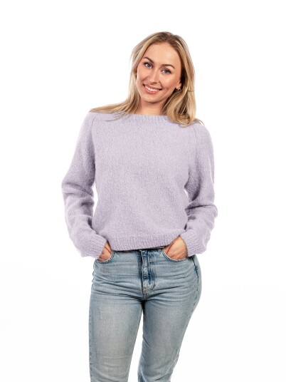 Elben genser lys lilac