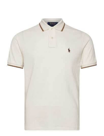 Polo Ralph Lauren Custom Slim Fit Mesh Polo Shirt   Brown   XS