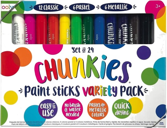 Ooly Chunkies 24 pcs Paint Stick Mix Multi/Patterned One Size
