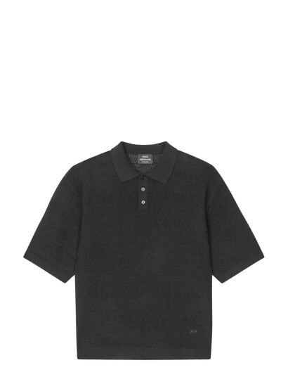 Mads Nørgaard Cotton Lino Arlo Polo Black XXL