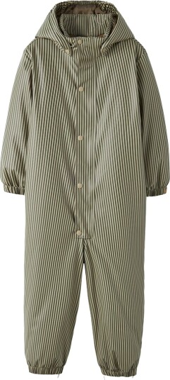 Lil"Atelier Nmmladry10 Pad Snowsuit Aop Fo Lil Khaki green 86