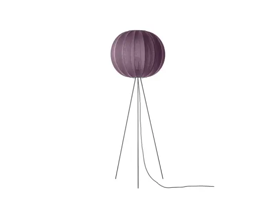 Made By Hand Knit Wit Round Gulvlampe Bourgogne Rød Høy Ø60