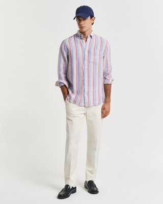 Gant Slim fit seersucker bukser CREAM 56 Gant Slim fit seersucker bukser CREAM 56