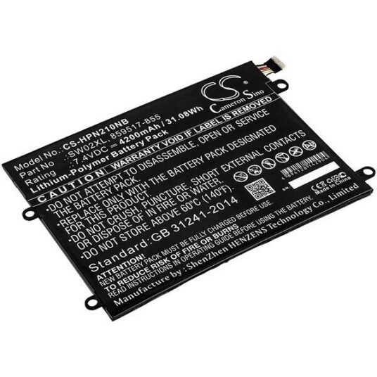 HP x2 210 G2 (2TS67EA) batteri (4200 mAh 7.4 V, Sort)
