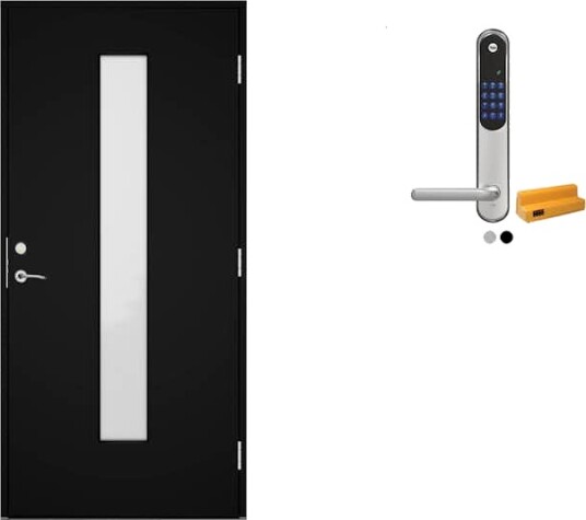 Ytterdør Swedoor Advance-Line Nordic Skagen med Yale Doorman Classic Home
