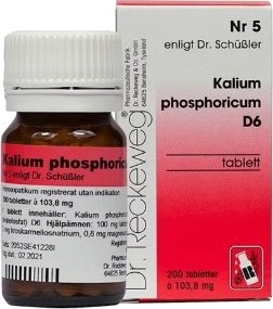Cellesalt nr.5 Kalium Phos. D6 200 Tabletter Cellesalt nr.5 Kalium Phos. D6 200 Tabletter