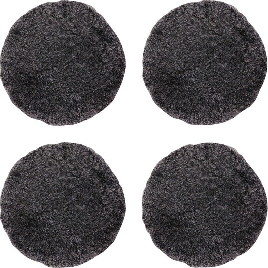 Skinnwille Saueskinnspute Round Curly 4 pakning Grå Skinnwille Saueskinnspute Round Curly 4 pakning Grå