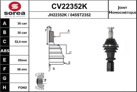 Drivledd EAI CV22352K Drivledd EAI CV22352K