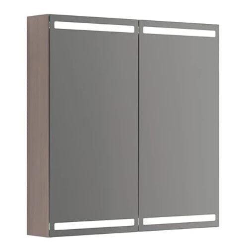 Dansani Calidris Parallel Speilskap 80cm 2 Dører / Grå eik