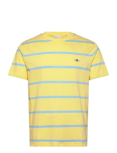 GANT Striped Ss Tshirt Yellow XXXL