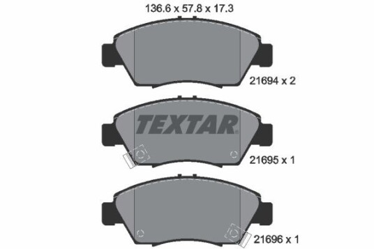 Bremseklosser TEXTAR 2169401 Bremseklosser TEXTAR 2169401