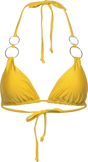 Bardot Leala Ring Detail Bikini Top   Yellow   M