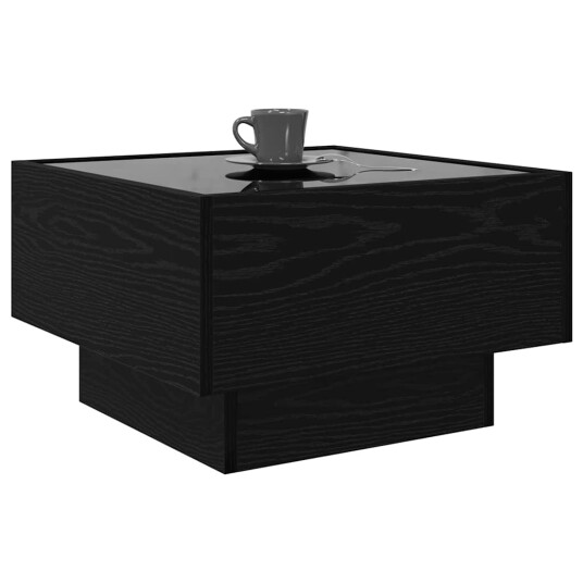 Kaffebord Svart eik 50 x 50 x 30 cm Konstruert tre