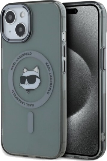 Karl Lagerfeld iPhone 15 6,1" Hardcase Choupette Head MagSafe Svart