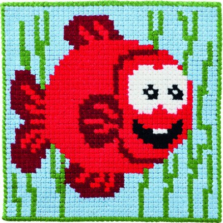 Permin Broderisett Barnestråfisk 25x25cm