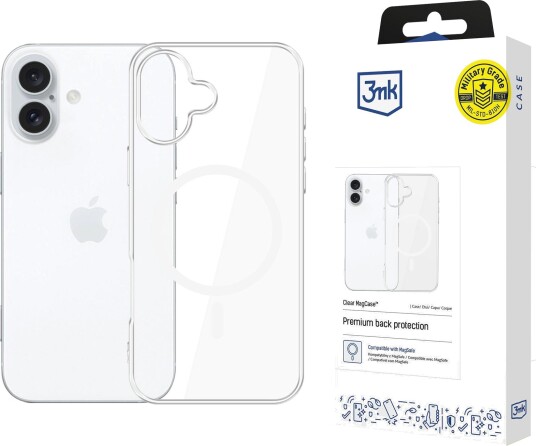 3mk MagCase iPhone 16 Gjennomsiktig MagSafe Kompatibel Mobildeksel