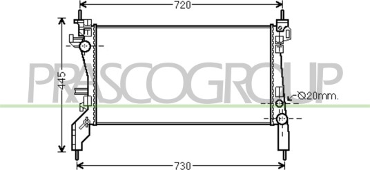PRASCO CI907R005 Radiator motorkjøling
