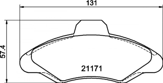 HELLA 8DB 355 019 041 Bremseklosser