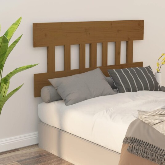 vidaXL Sengegavl honningbrun 138,5x3x81 cm heltre furu vidaXL Sengegavl honningbrun 138,5x3x81 cm heltre furu