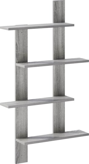 vidaXL Vegghylle Grå Sonoma 61 x 13,5 x 105 cm Konstruert tre