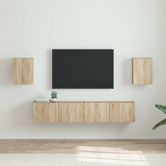  TV Veggskap 2 pcs Sonoma 30 x 31 x 40 cm Konstruert tre