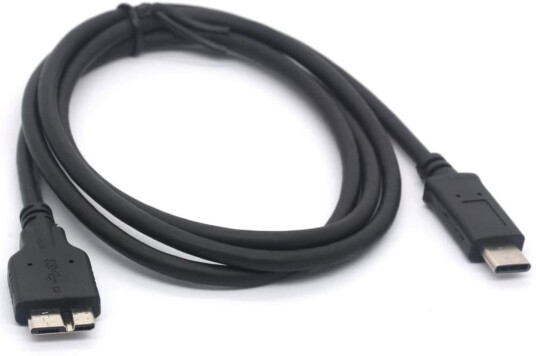 NÖRDIC USB C til USB Micro B-kabel 3m, 3.2 Gen 1 for ekstern harddisk