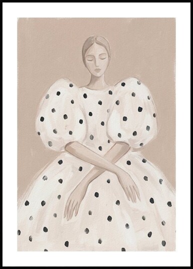 Polka Dotted Dress Plakat Plakat / 30x40cm