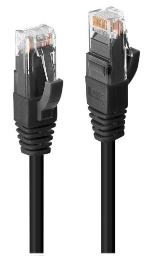 Lindy Premium Koblingskabel 7,5 m Cat6 U/UTP Svart