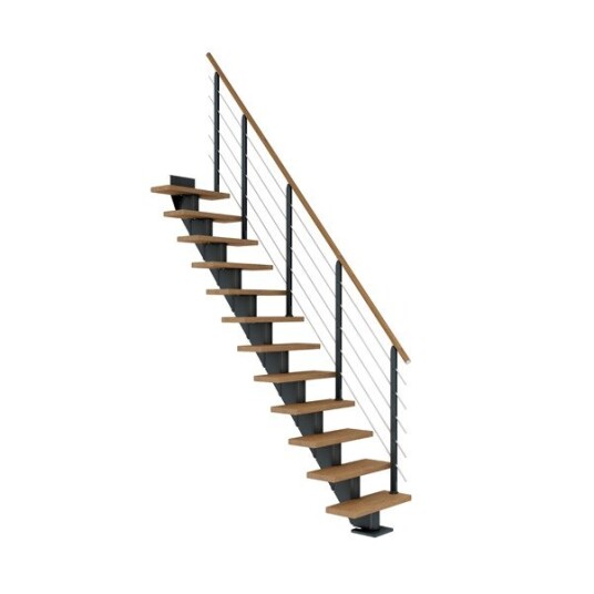 Dolle Frankfurt Eik Oljet Rett Trapp Antracit Design 13T 65W Dolle Frankfurt Eik Oljet Rett Trapp Antracit Design 13T 65W