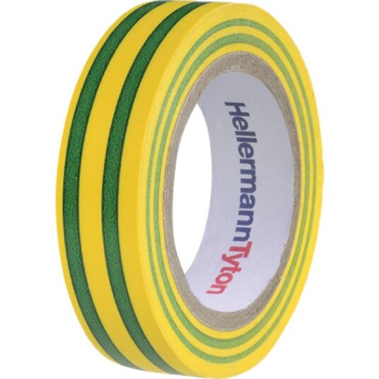 HellermannTyton Helatape Flex15 15mmx10m Gul/grønn HellermannTyton Helatape Flex15 15mmx10m Gul/grønn