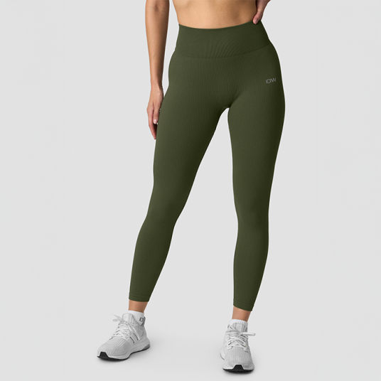 Icaniwill Ribbed Define Seamless Tights Grønn Grön Large