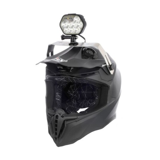 Snøscooter /hjelmlykt LUMONITE Leader 6838 lm / Oppladbar 1 lykter inkl. batteri + hjelmfeste 6838 lm Snøscooter /hjelmlykt LUMONITE Leader 6838 lm / Oppladbar 1 lykter inkl. batteri + hjelmfeste 6838 lm