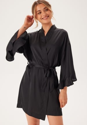 BUBBLEROOM Frill Robe Black 36/38