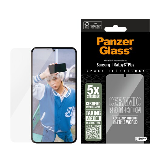 PanzerGlass Keramisk Skjermbeskytter for Samsung Galaxy S25+ - Ultrabred Passform