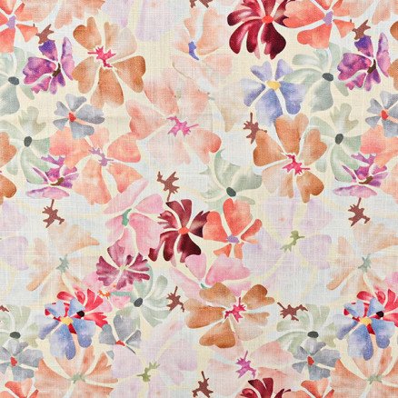 Balsløw Lin/Viskose Jersey Stoff 1718 Blomster 50cm