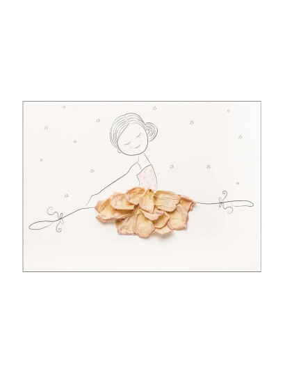 Poster & Frame Mette Handberg Ballerina Amalie White 50x70cm