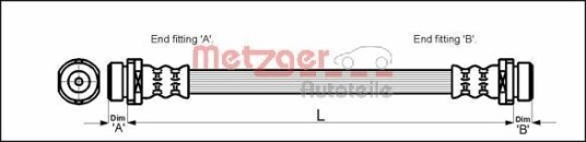 Bremseslange METZGER 4112526