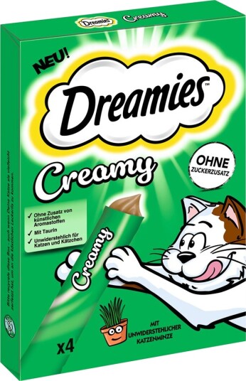 Dreamies Creamy Snacks Sparepakke kattemynte 44 x 10 g