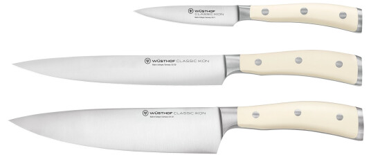 Wüsthof Classic Ikon Knivsett 3 deler Hvitt Wüsthof Classic Ikon Knivsett 3 deler Hvitt
