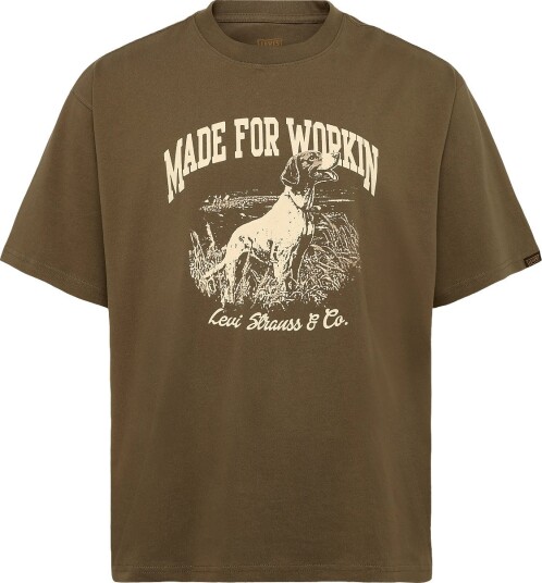 Levi"s® Ww Gr Tee Made For Workin Dark   Khaki green   M