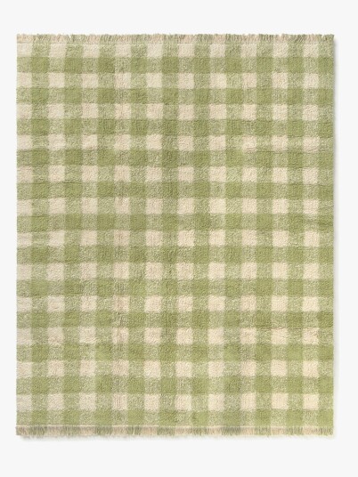 Lorena Canals Vaskbar Vichy Gulvteppe 90x120 cm Matcha Lorena Canals Vaskbar Vichy Gulvteppe 90x120 cm Matcha