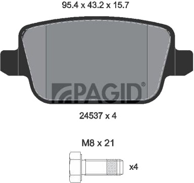 PAGID T1696N Bremseklosser PAGID T1696N Bremseklosser