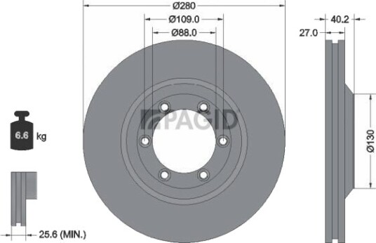 PAGID 54748NC Bremseskive PAGID 54748NC Bremseskive