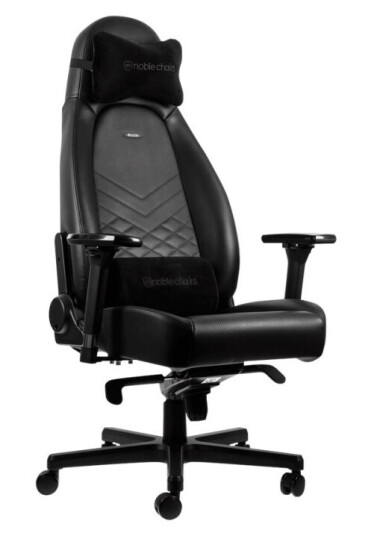 Noblechairs Icon - Stol - Armlener - T-Formet - Tipping - Roterende - Aluminium Polyuretan Stål Nylon/Polyetylen Polyuretanlær - Svart Noblechairs Icon - Stol - Armlener - T-Formet - Tipping - Roterende - Aluminium Polyuretan Stål Nylon/Polyetylen Polyuretanlær - Svart