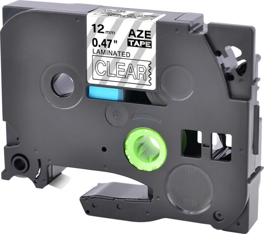 TB TZE-135 P-Touch Tape Hvit på Klar 12mm (8m) erstatter Brother TZE-135