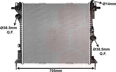 VAN WEZEL 01012702 Radiator motorkjøling