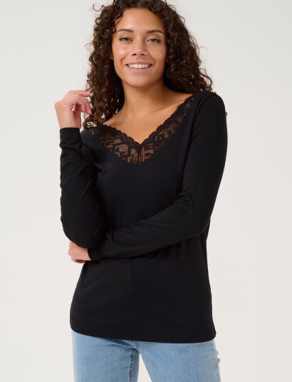 Cream Crtrulla Ls T-Shirt - Black - XS Cream Crtrulla Ls T-Shirt - Black - XS