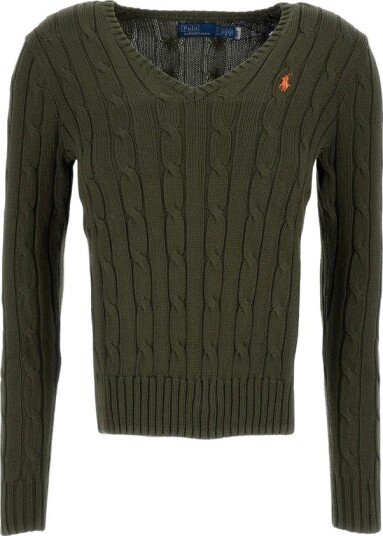 Polo Ralph Lauren, Dame, Strikkevarer, Grønn, S,